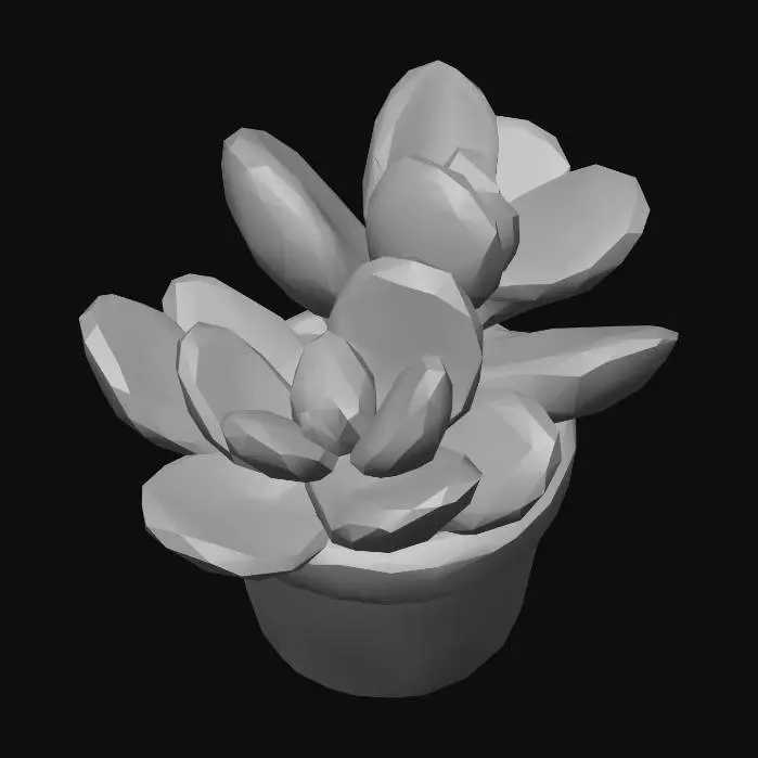 3D model for Panda Succulent in Pot