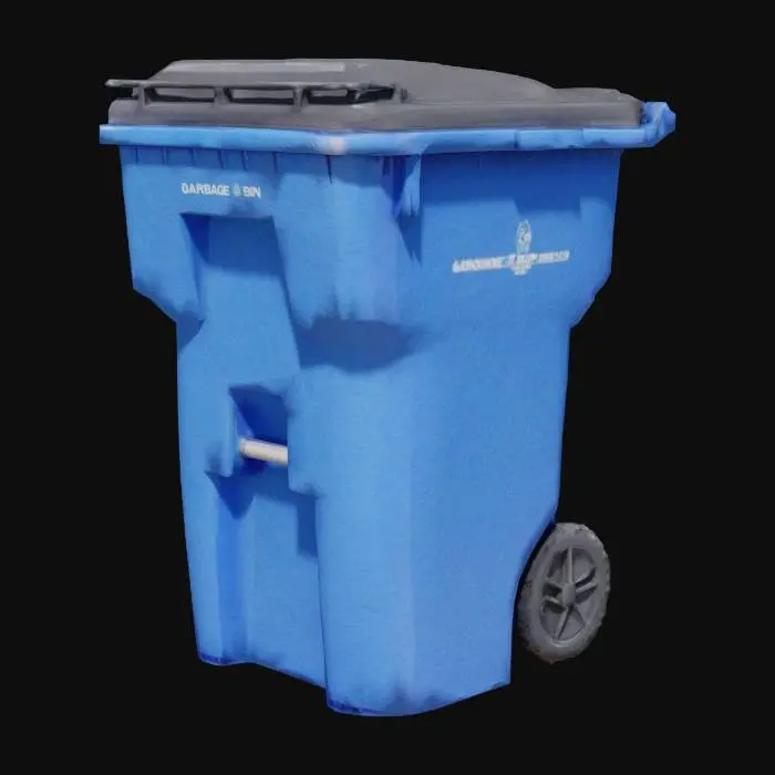 3D model for Blue Recycling Bin