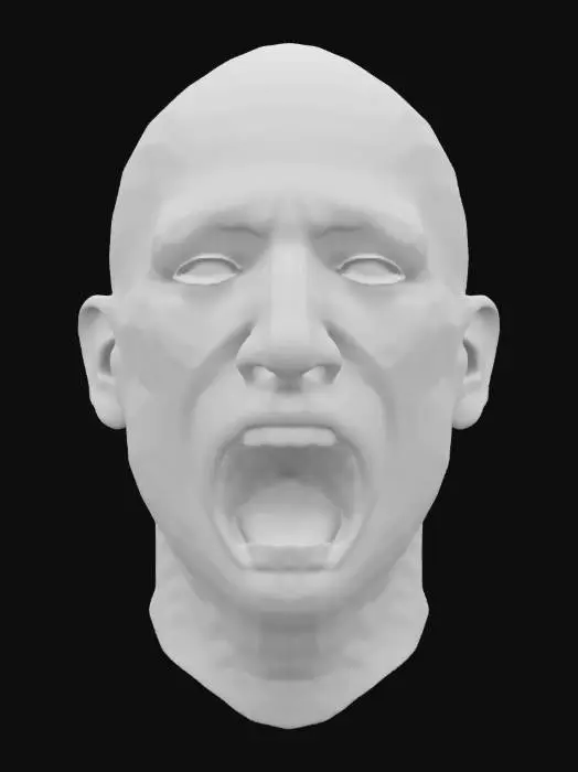 3D model for Screaming Expression