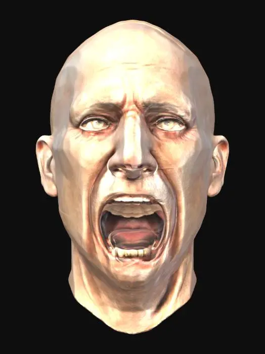 3D model for Screaming Expression