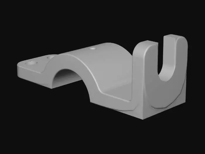 3D model for Isometric curved mounting bracket