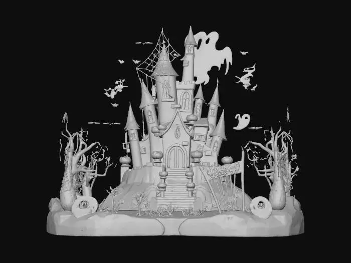 3D model for Haunted Manor Night