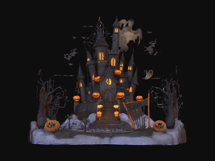 3D model for Haunted Manor Night