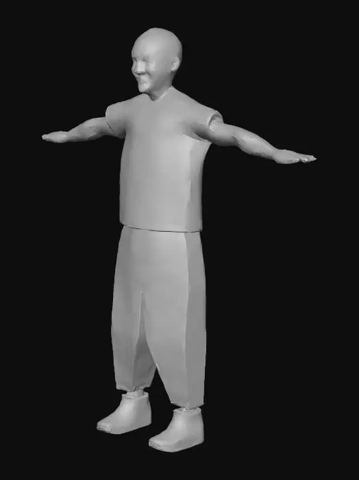3D model for T-Pose in Yellow Kit