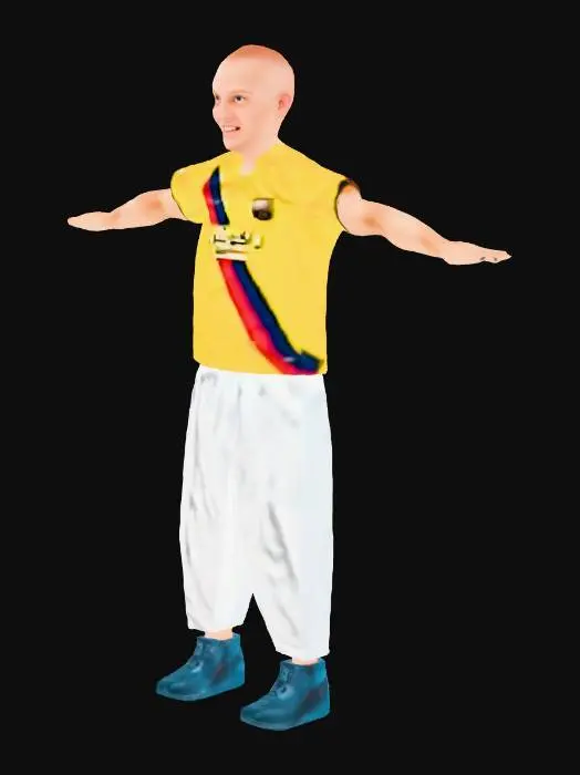 3D model for T-Pose in Yellow Kit