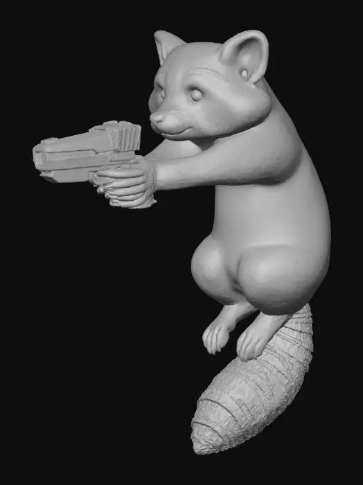 3D model for Raccoon Vigilante