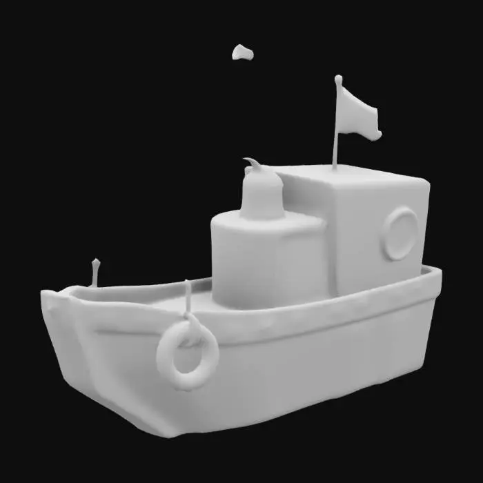 3D model for Steampunk Tugboat