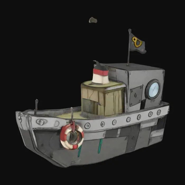 3D model for Steampunk Tugboat