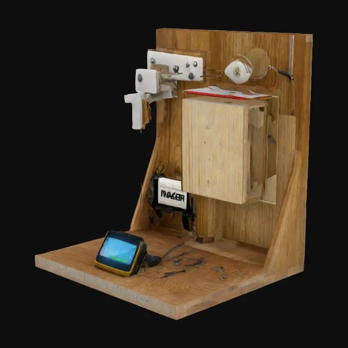 3D model for Automated Wooden Device Exhibit