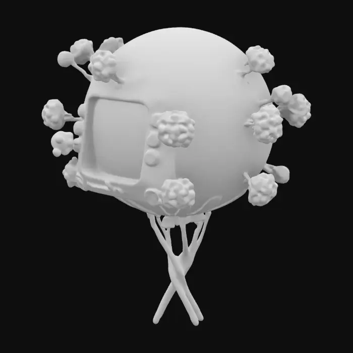 3D model for Retro Tech Bloom