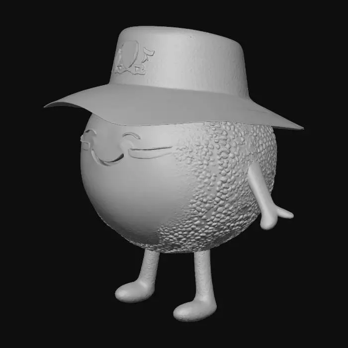 3D model for Cricket Ball Mascot