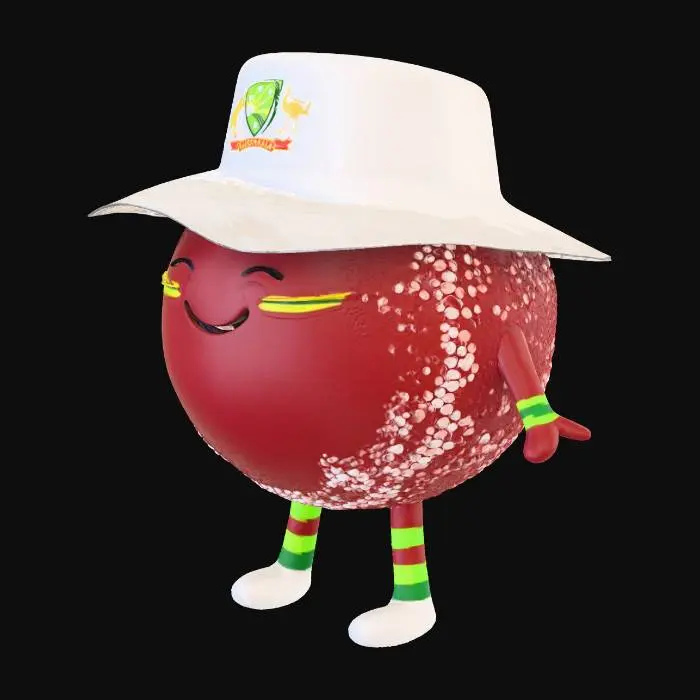 3D model for Cricket Ball Mascot