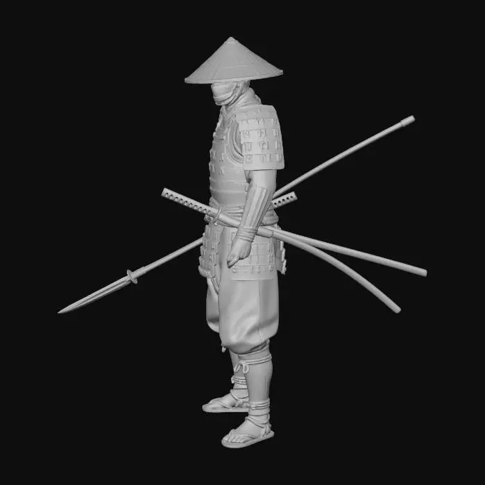 3D model for Warrior in Battle Gear
