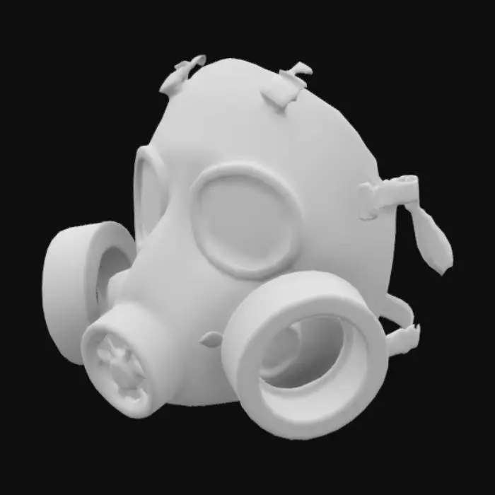 3D model for Mascara de gas deteriorado