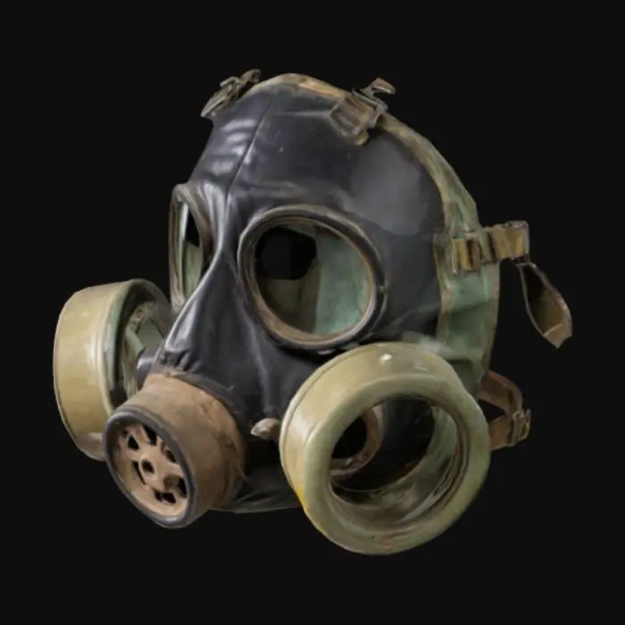 3D model for Mascara de gas deteriorado