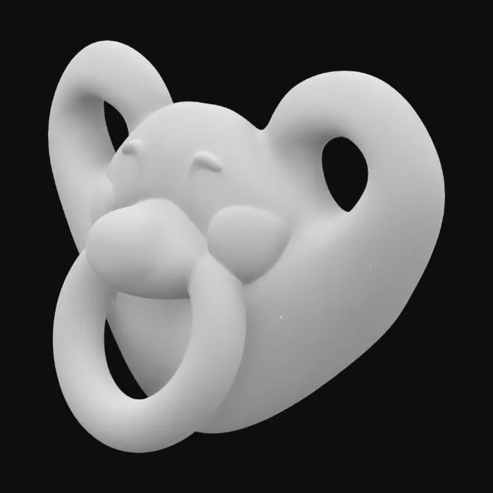 3D model for simple cartoon childs binky