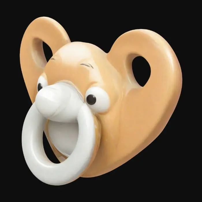 3D model for simple cartoon childs binky