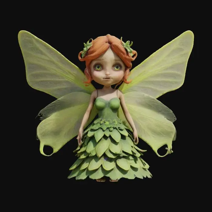 3D model for #realistic# #fairy#, MESHY 5 PLEASE FIX TEXTURING  