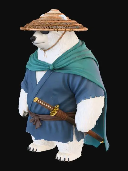 3D model for Samurai Polar Bear