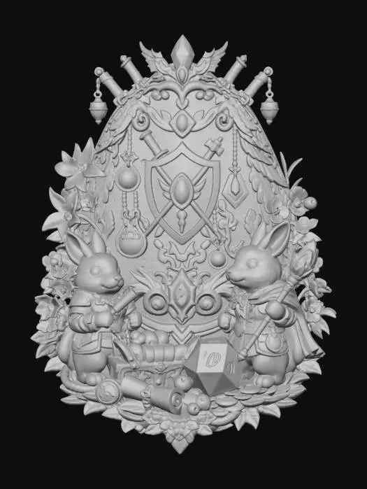 3D model for Rabbit Knights and the Sapphire Shield, #EasterEgg2026#