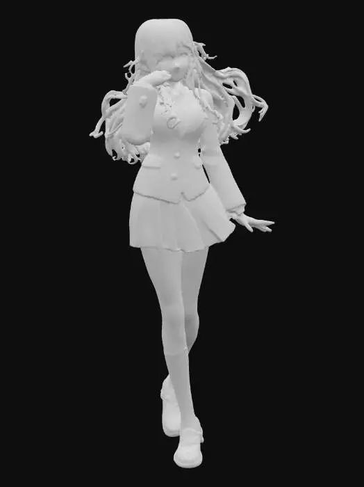 3D model for Serene Schoolgirl