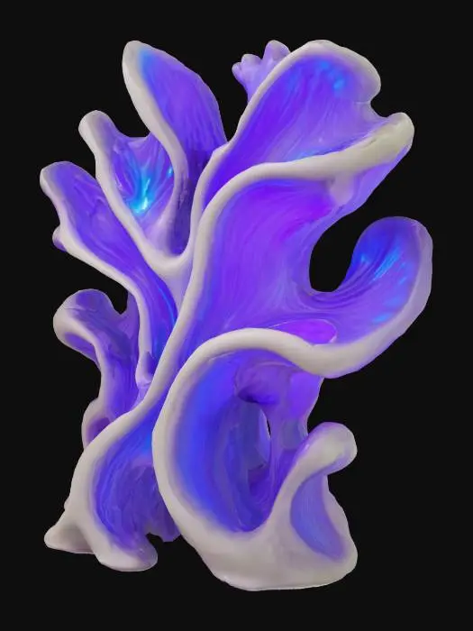 3D model for Bioluminescent Alien Coral Sculpture