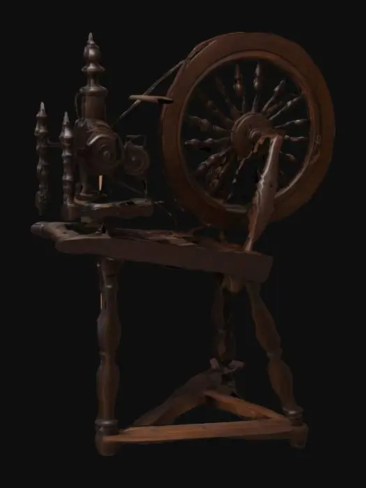 3D model for Cursed spinning wheel stylized game asset