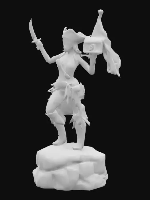 3D model for (USA) the Statue of Liberty has a badass female pirate captain, #emblem#