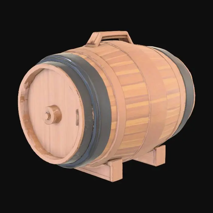 3D model for pixel kaplamalı bir varil istiyorum kalitesi çok düşük olsun