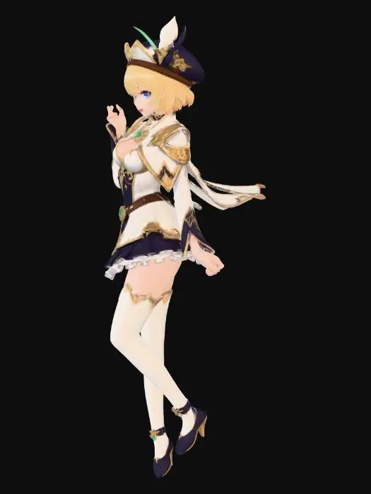 3D model for Magical Bard Heroine