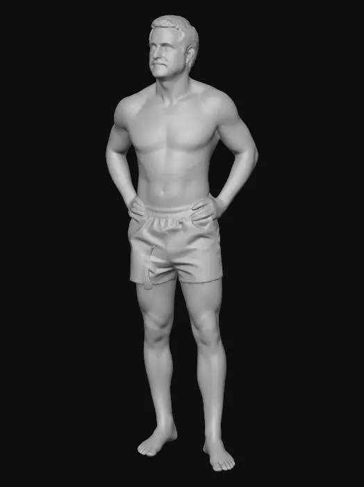 3D model for Man in Blue Shorts