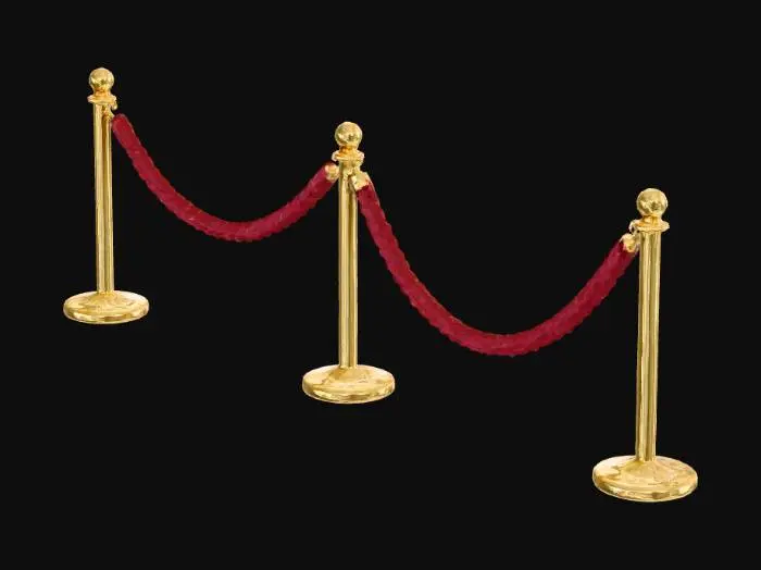 3D model for Red Velvet Rope Barriers