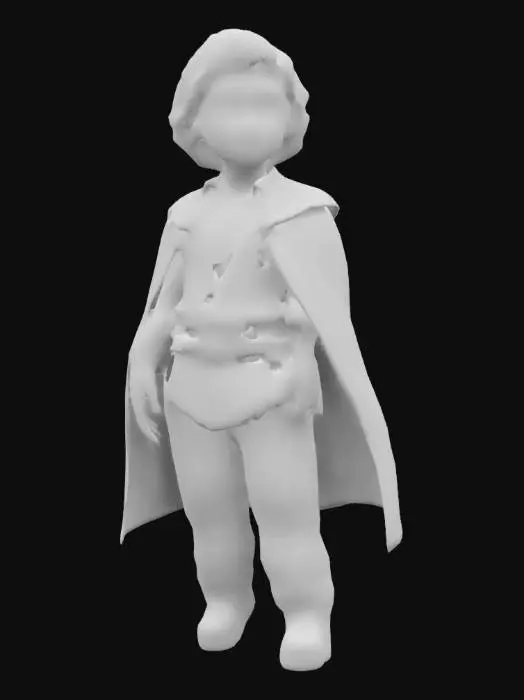 3D model for crea un immagine iperrealistica di frodo del signore degli anelli in grandezza naturale