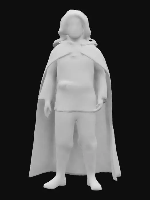 3D model for crea un immagine iperrealistica di frodo del signore degli anelli in grandezza naturale