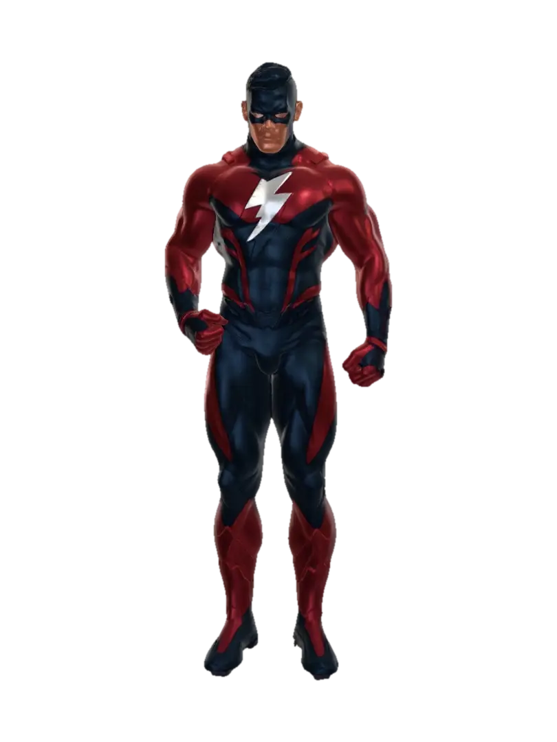 crea un immagine iper realistico di A-Train di The Boys - Vigilante 3D model, vytvořený pomocí AI