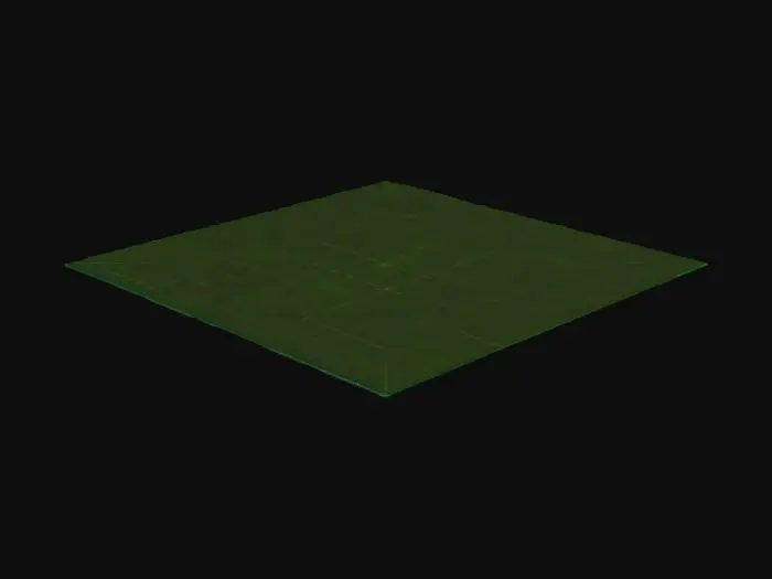 3D model for 给我生成一个正方形的地块模型，是一个绿地游戏地图一样的要有厚度