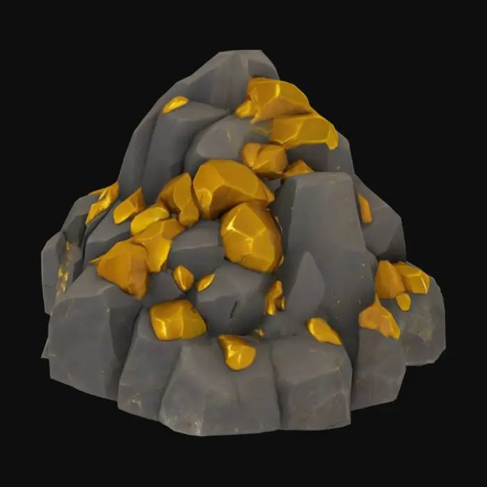 3D model for Gold Vein Rock