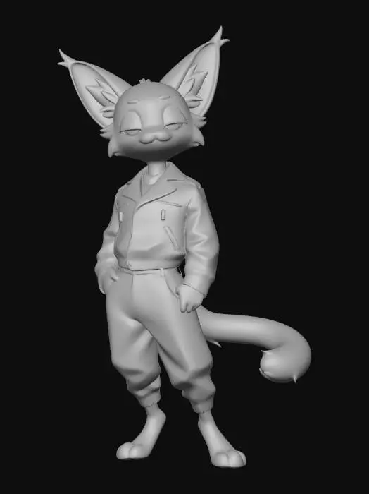 3D model for Leather Jacket Cat