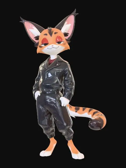 3D model for Leather Jacket Cat