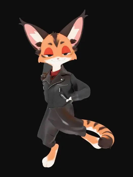 3D model for Leather Jacket Cat