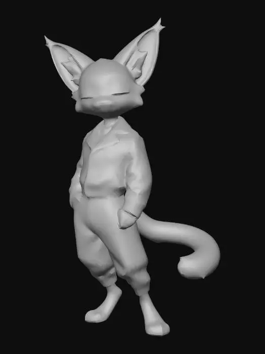 3D model for Leather Jacket Cat