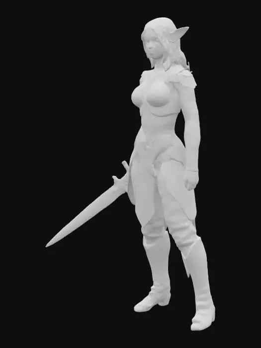 3D model for Elven Warrior Princess