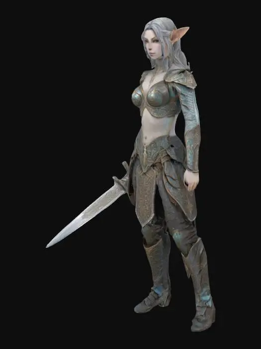 3D model for Elven Warrior Princess