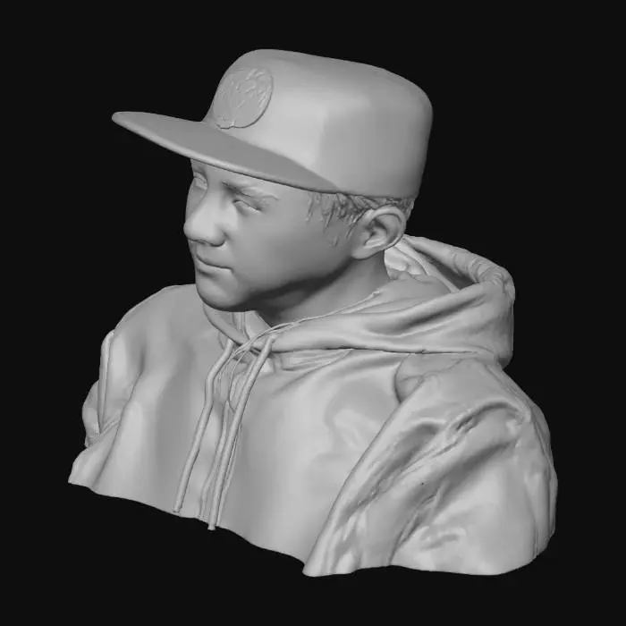 3D model for Man in a Hat with Earphones