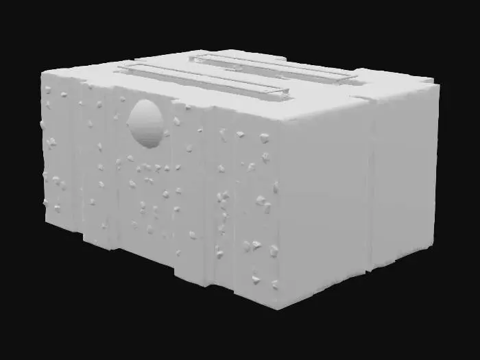 3D model for Help mij met een klimhal maken die lijkt op de klimhal uit Nederland Tilburg T kwadraat. Het is een klimhal met niks in de binnenkant en aan de wanden allemaal klim dingen. Zorg dat er een disco bal aan het plafond komt te hangen