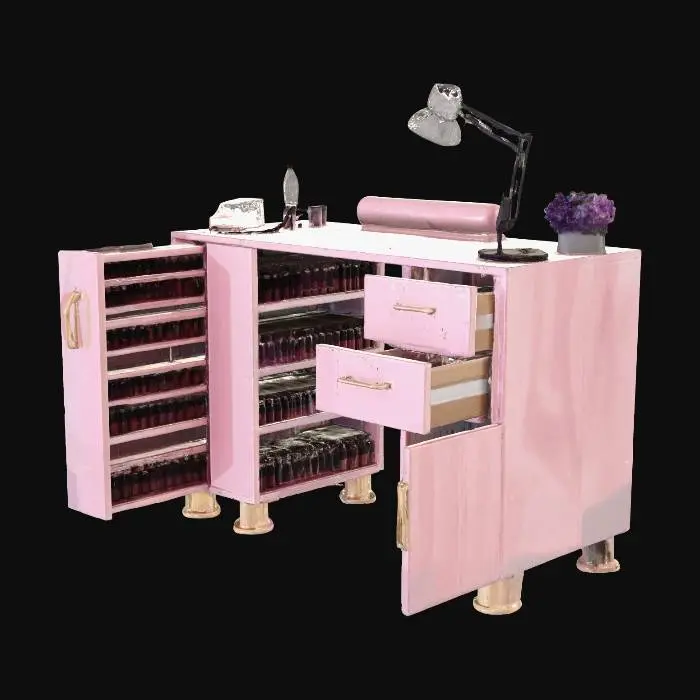 3D model for Pink Nail Studio Desk