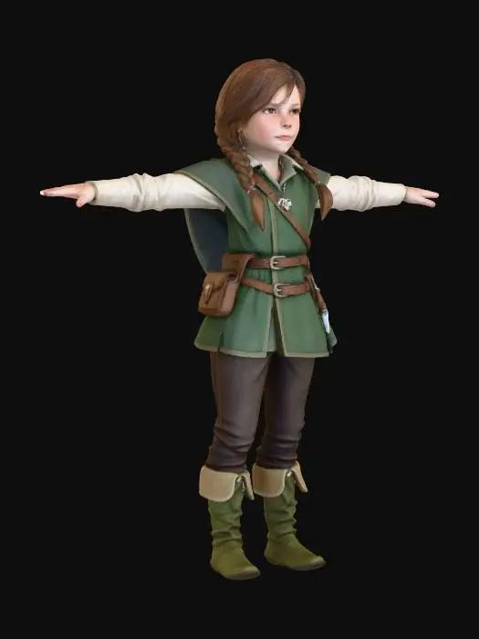 3D model for Young Sorceress