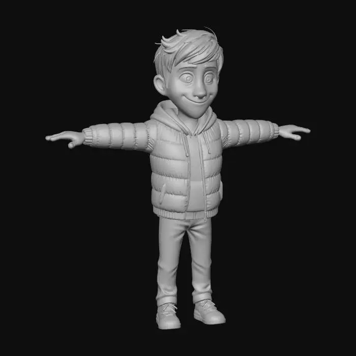 3D model for Smiling Adventure Boy