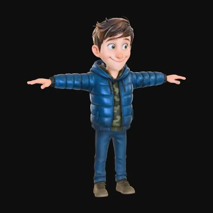 3D model for Smiling Adventure Boy