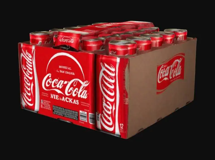 3D model for 12 pack cans of coca cola